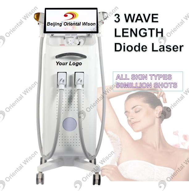 Beijing Oriental Wison 2000W Android 755 808 1064nm Diodenlaser TEC Kühlung Bester Haarentfernungslaser